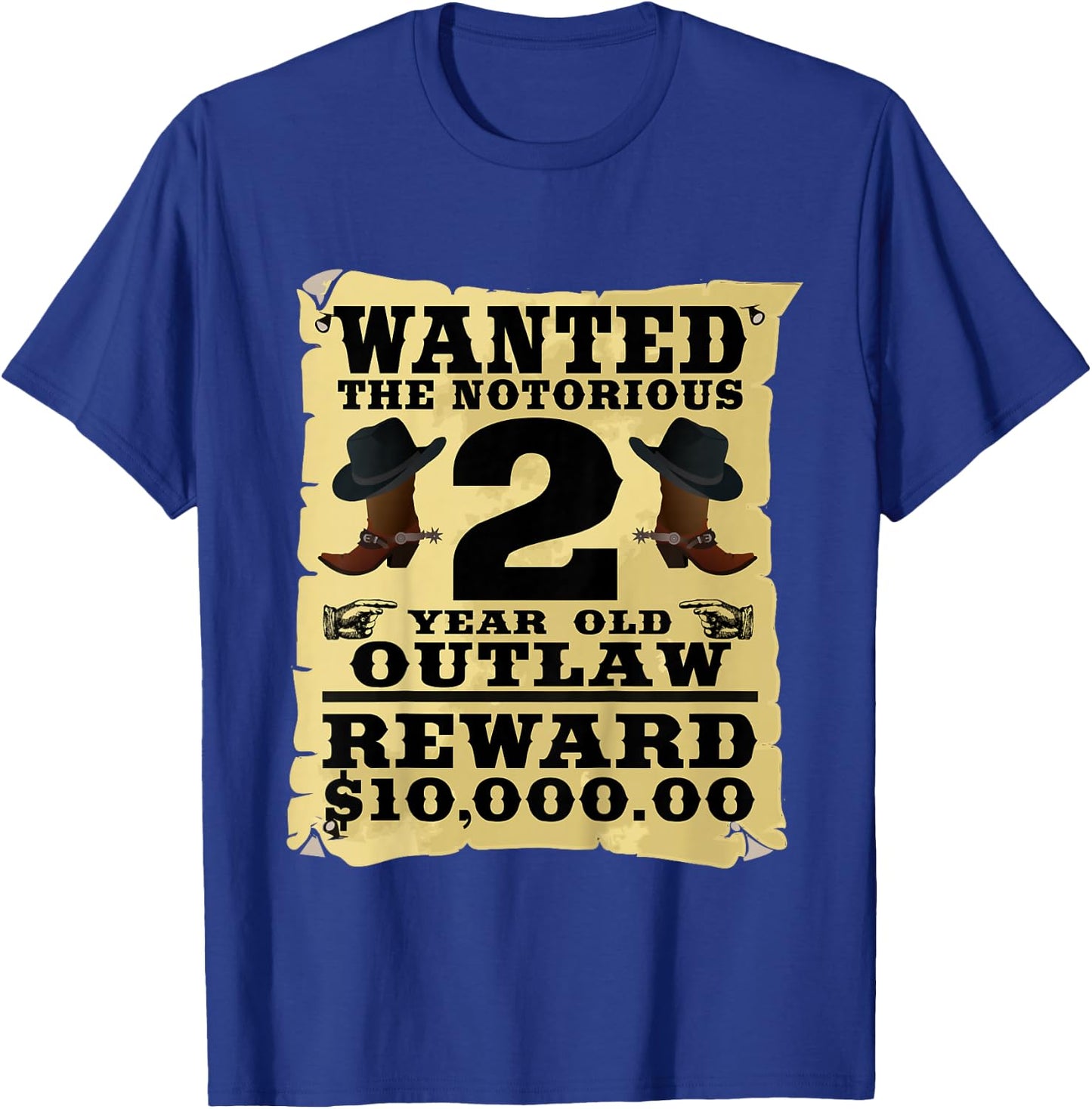 Kids 2 Year Old Cowboy Birthday Party Wild West Western 2nd Gift T-Shirt - T-Shirt | Royal