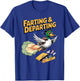 Funny Duck Farting Departing Travel Humor Airport Swap Ugly T-Shirt - T-Shirt | Royal