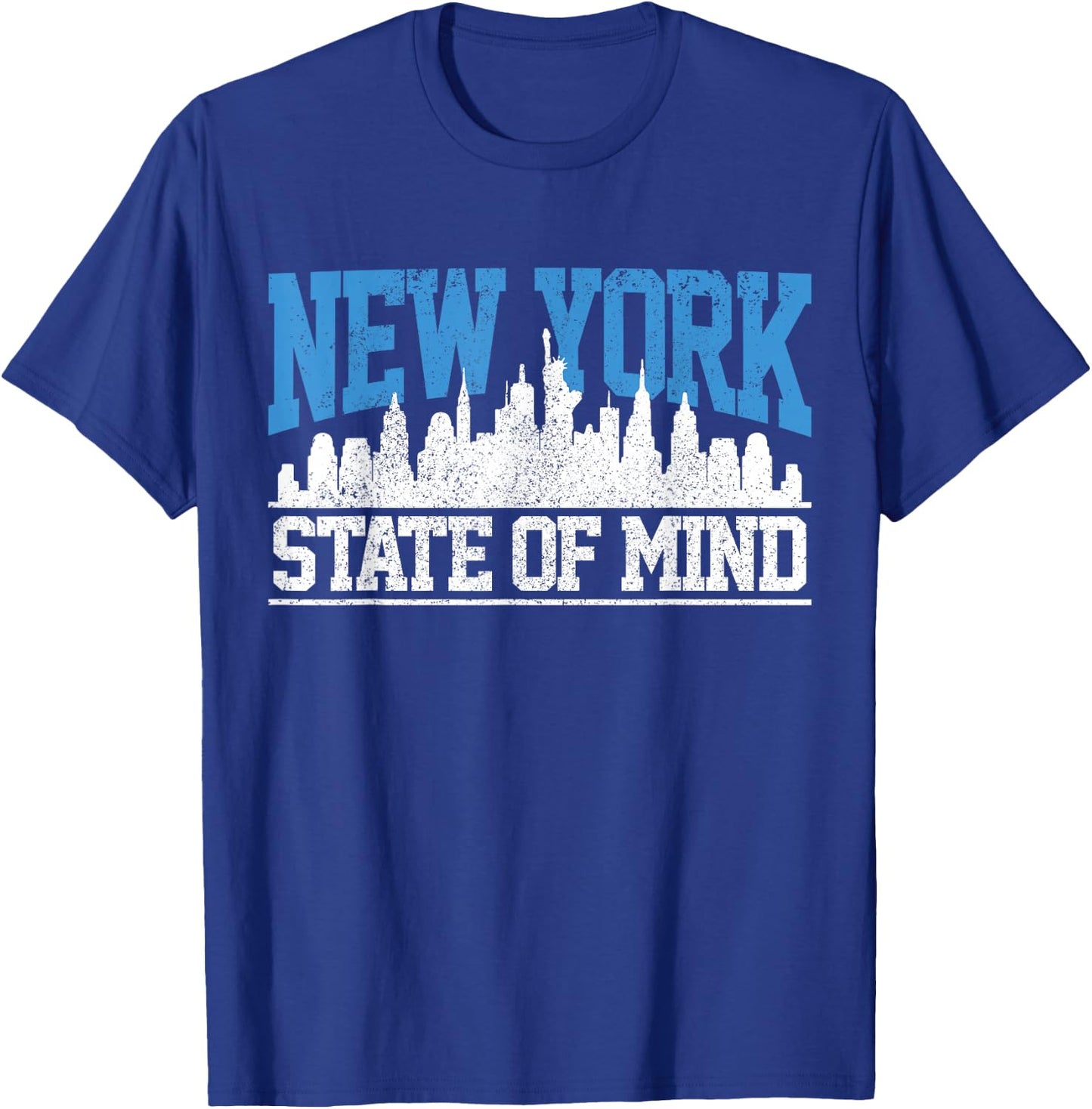 New York City Skyline NYC NY USA America Souvenir Gift T-Shirt - T-Shirt | Royal