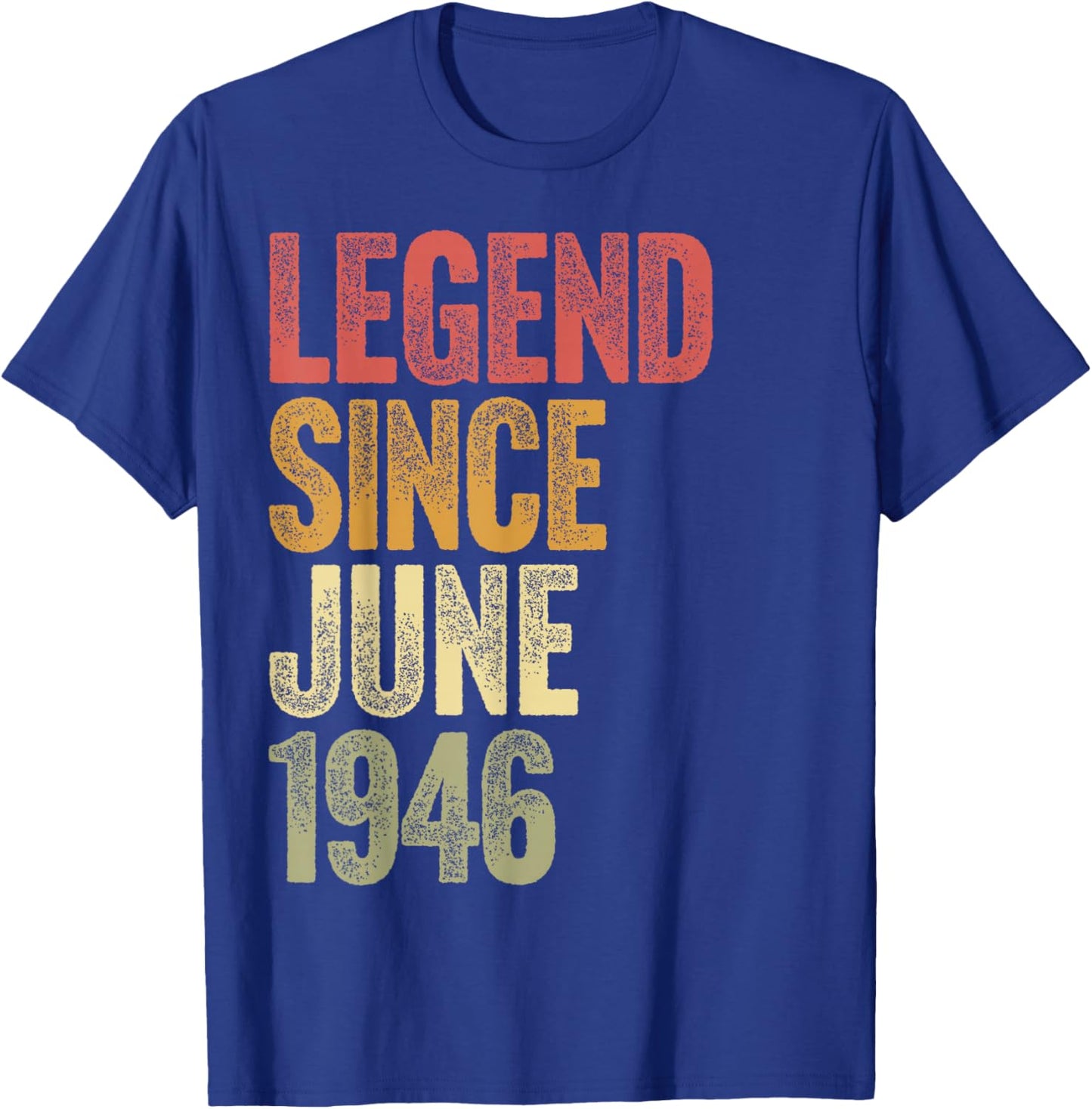 80 Year Old Legend Since June 1946 Retro 80th Birthday T-Shirt - T-Shirt | Royal