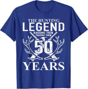 The Hunting Legend 50 years Hunters 50th birthday T-Shirt - T-Shirt | Royal