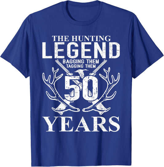 The Hunting Legend 50 years Hunters 50th birthday T-Shirt - T-Shirt | Royal