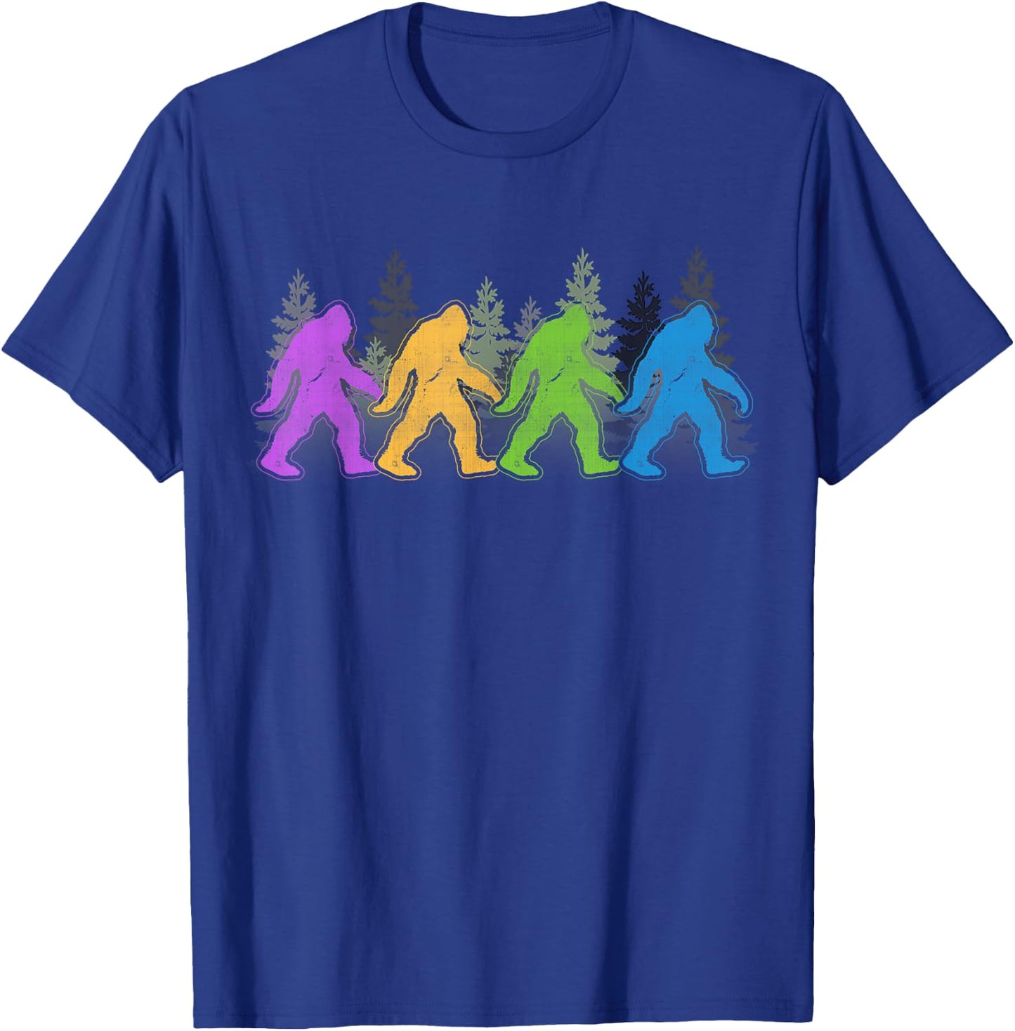 Bigfoot Yeti Sasquatch Funny Retro Novelty Gift T-Shirt - T-Shirt | Royal