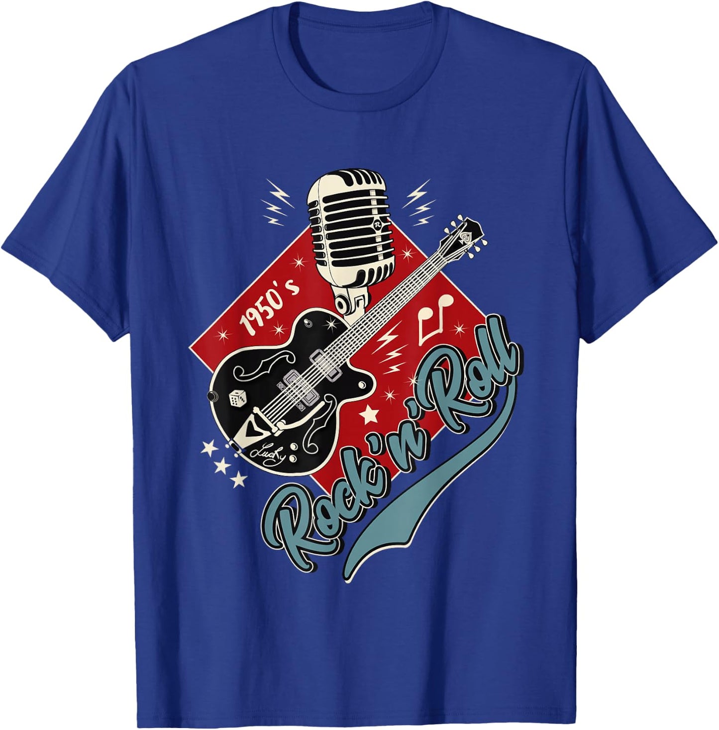 50s Rockabilly Clothing 1950s Sock Hop Swing Greaser Rocker T-Shirt - T-Shirt | Royal