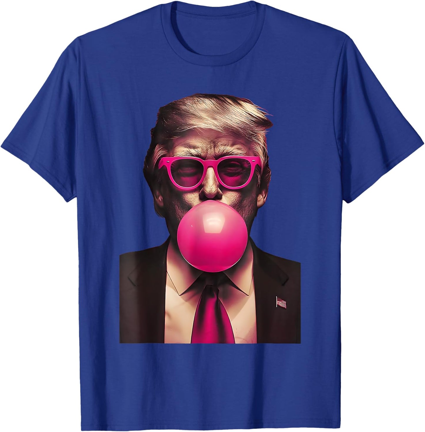Pink Sunglasses Trump Bubble Gum Shirt 2024 Vote President T-Shirt - T-Shirt | Royal