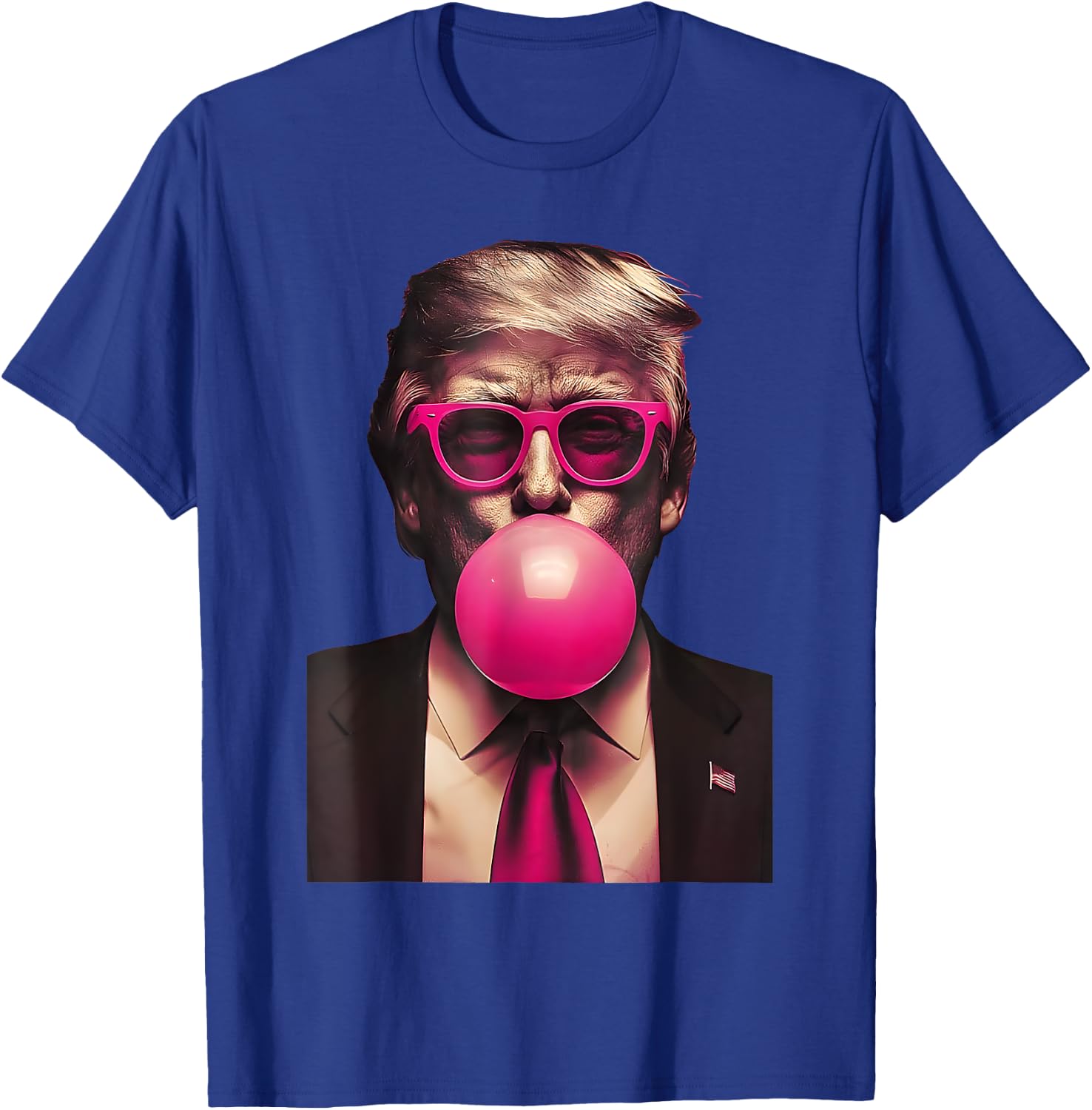 Pink Sunglasses Trump Bubble Gum Shirt 2024 Vote President T-Shirt - T-Shirt | Royal