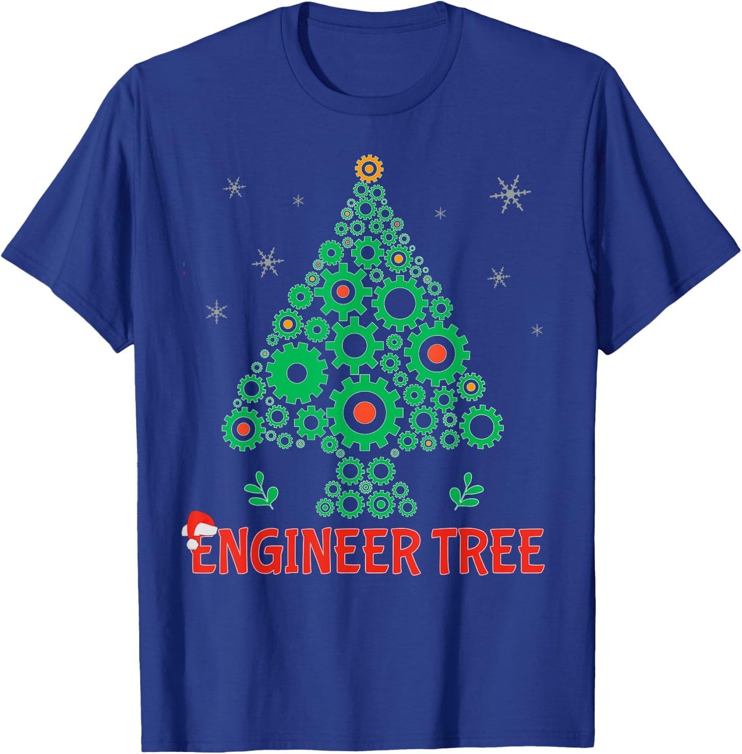 Christmas Engineer tree | Mechanical Engineering Gift T-Shirt - T-Shirt | Royal