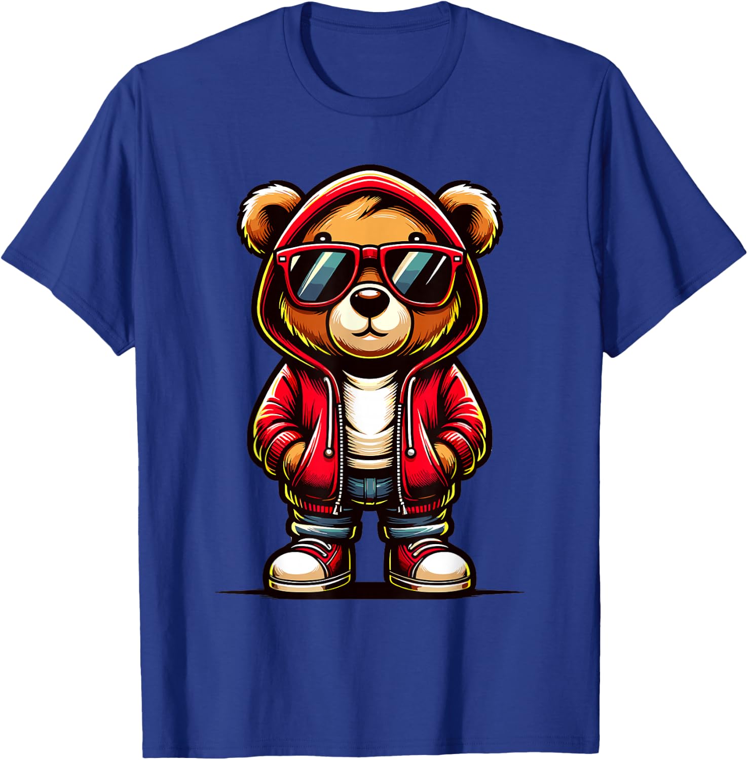 Teddy Bear Graphic Bears Cool Hip Hop Streetwear Colorful T-Shirt - T-Shirt | Royal