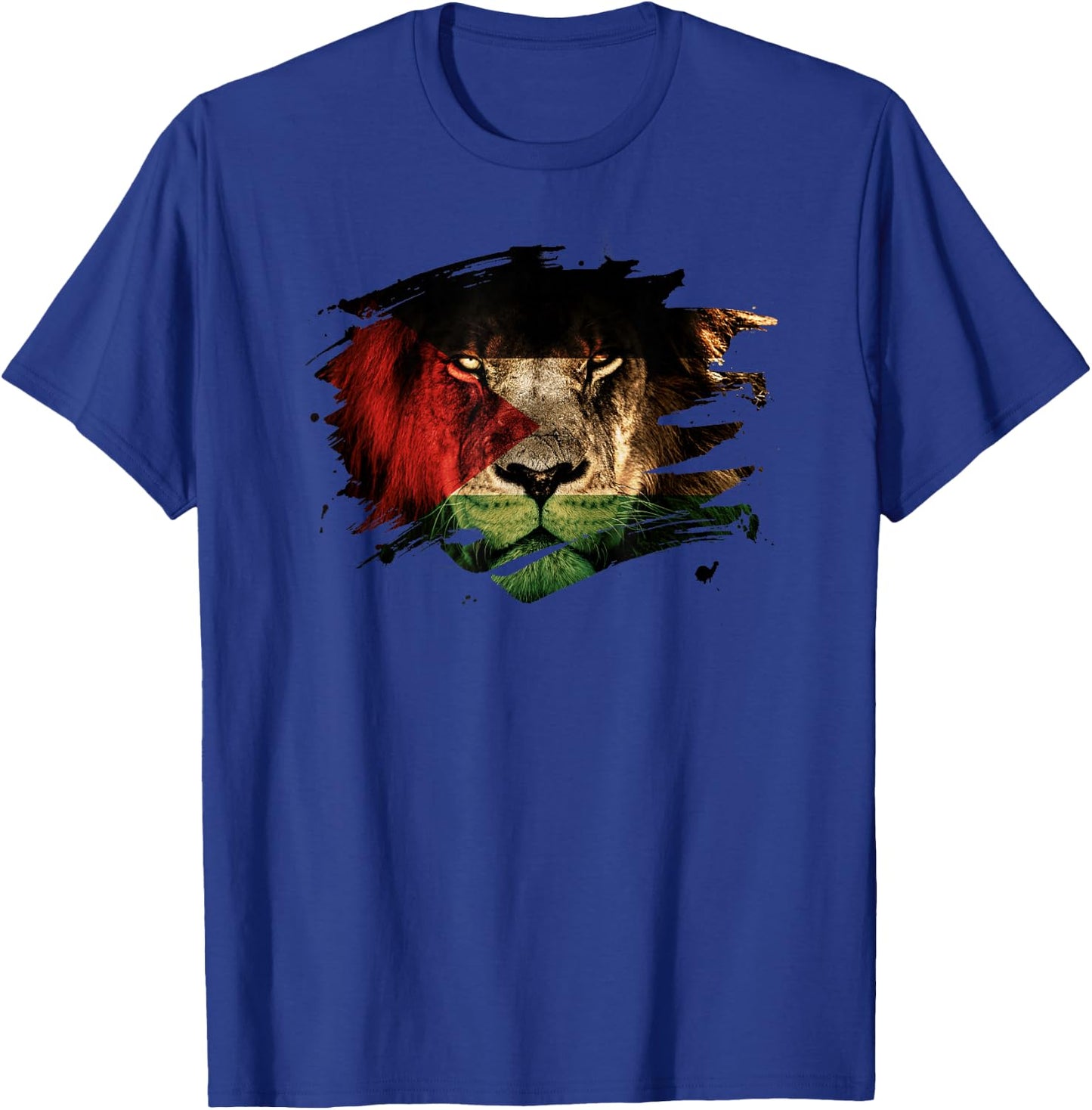 Palestine Flag and Lion - Palestinian Pride T-Shirt - T-Shirt | Royal