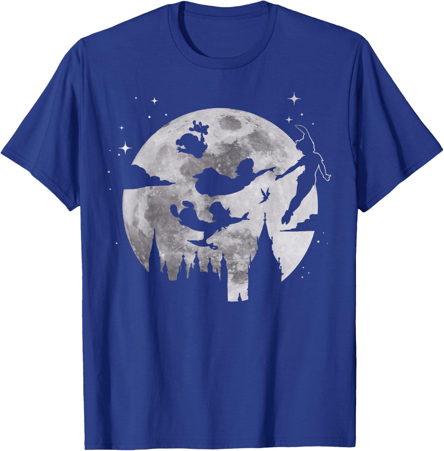 Disney Peter Pan Flying By The Moon Silhouette T-Shirt - T-Shirt | Royal