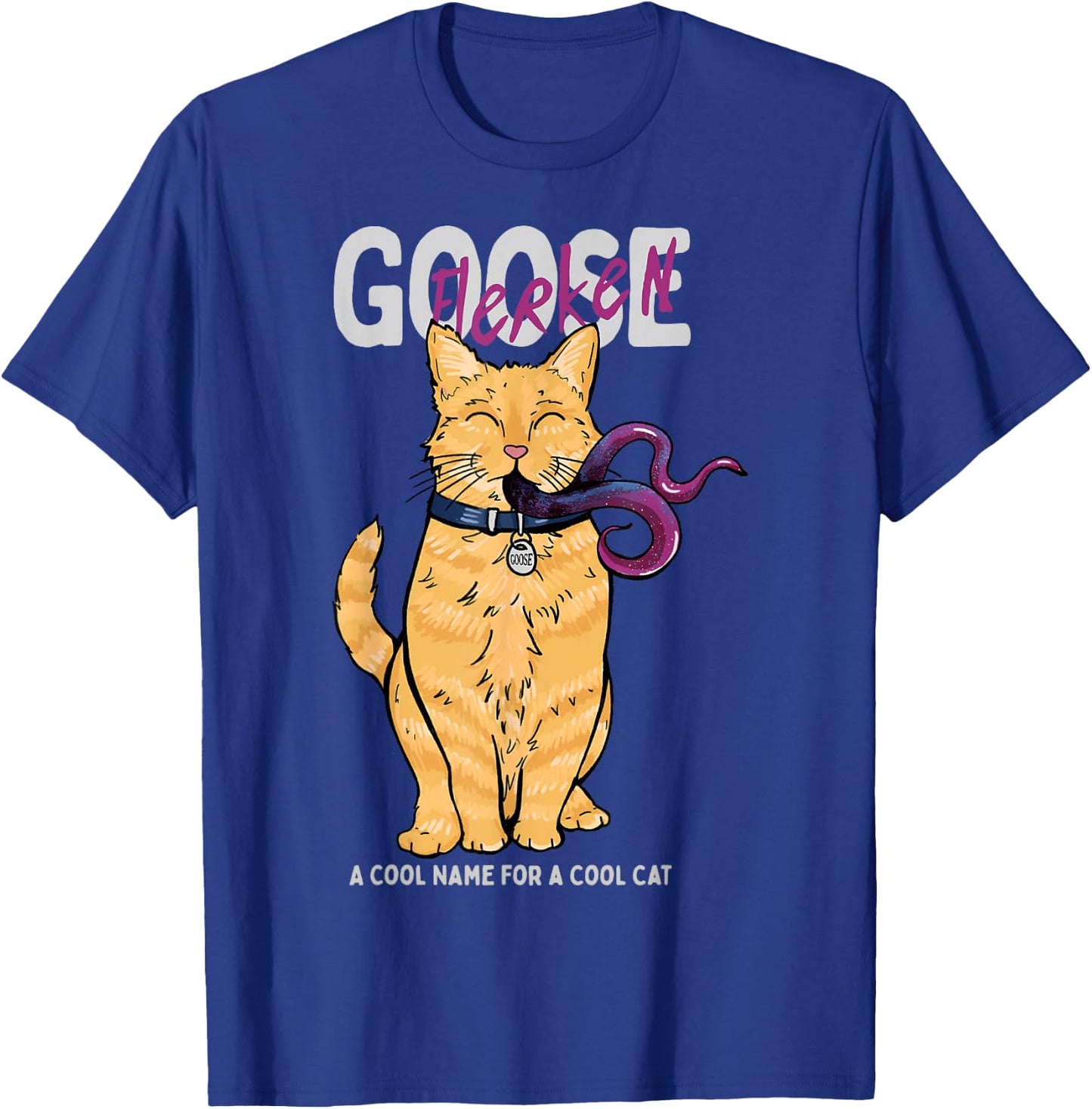 Captain Marvel Goose Cool Name For A Cat Cartoon Style T-Shirt - T-Shirt | Royal