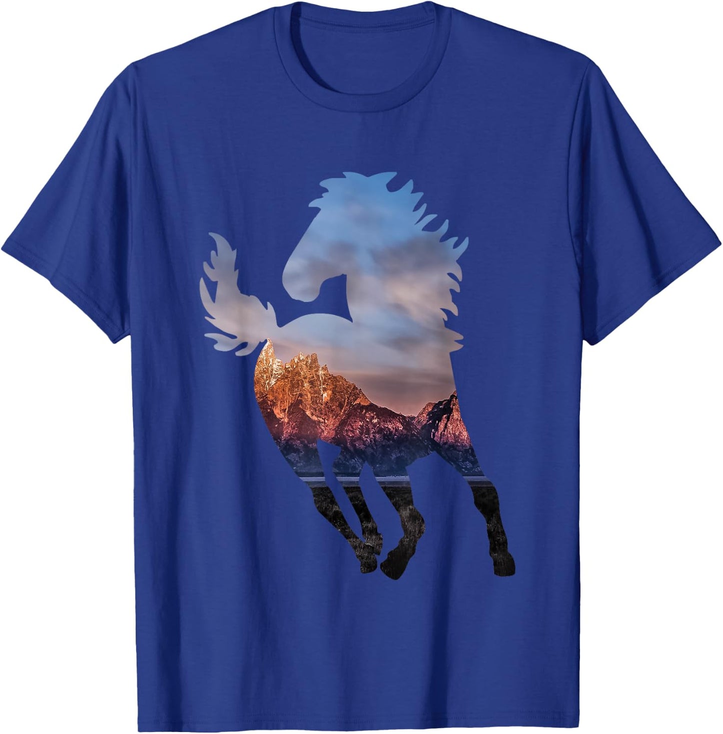 Wild Mustang Horse Shirt Western Horse Gift Horse Lovers T-Shirt - T-Shirt | Royal