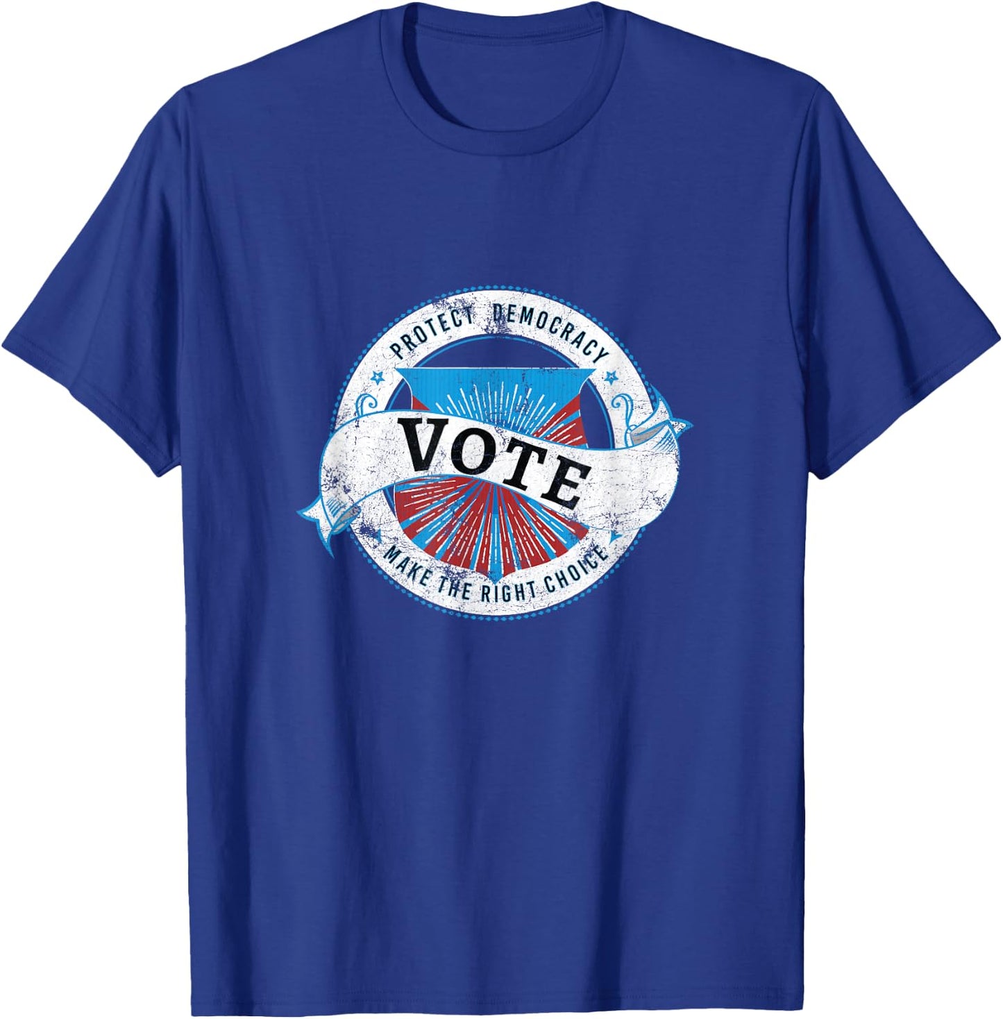 Vote Protect Democracy 2026 Election T-Shirt - T-Shirt | Royal