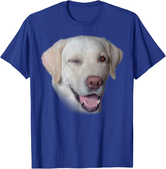 Yellow Labrador Fetch Dog Face T-Shirt - T-Shirt | Royal