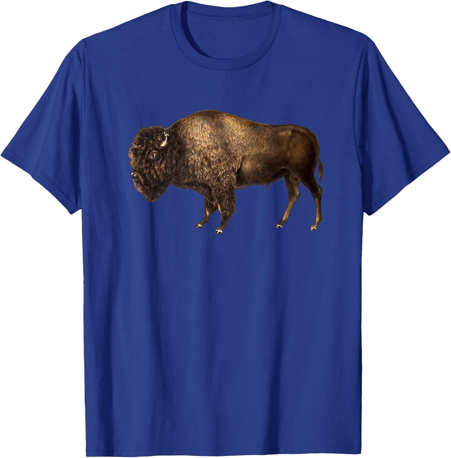 Buffalo Vintage Retro American Bison T-Shirt - T-Shirt | Royal