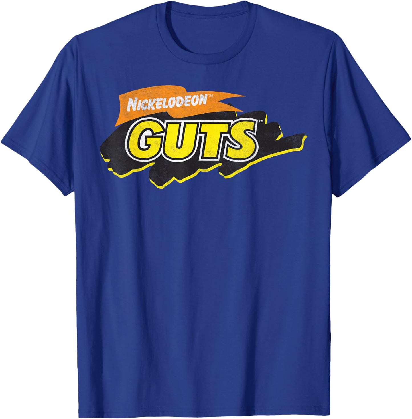 Guts Logo Nickelodeon Classic Vintage Title T-Shirt - T-Shirt | Royal