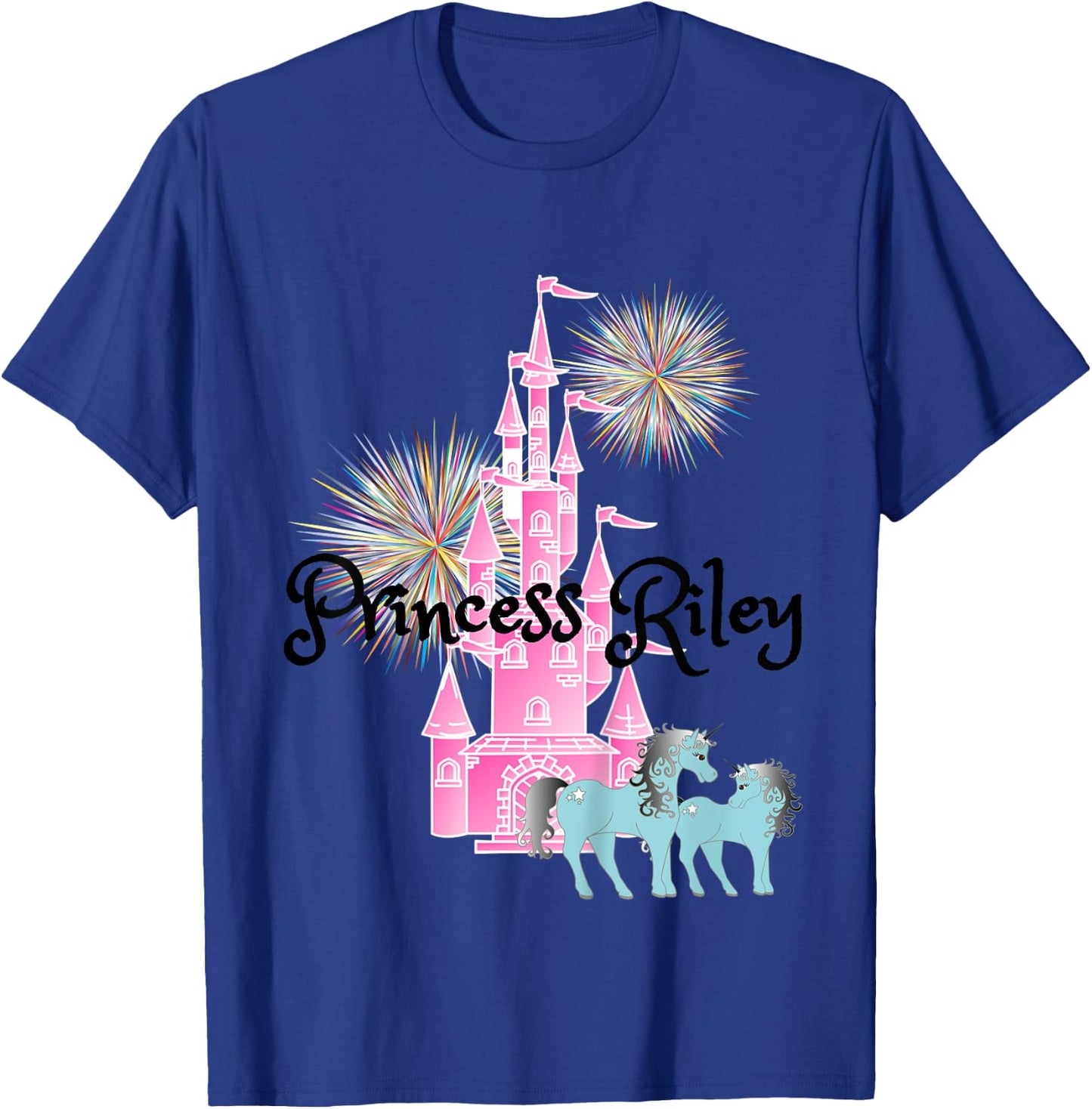 Kids Princess Riley Name Girls Personalized Custom T-Shirt - T-Shirt | Royal