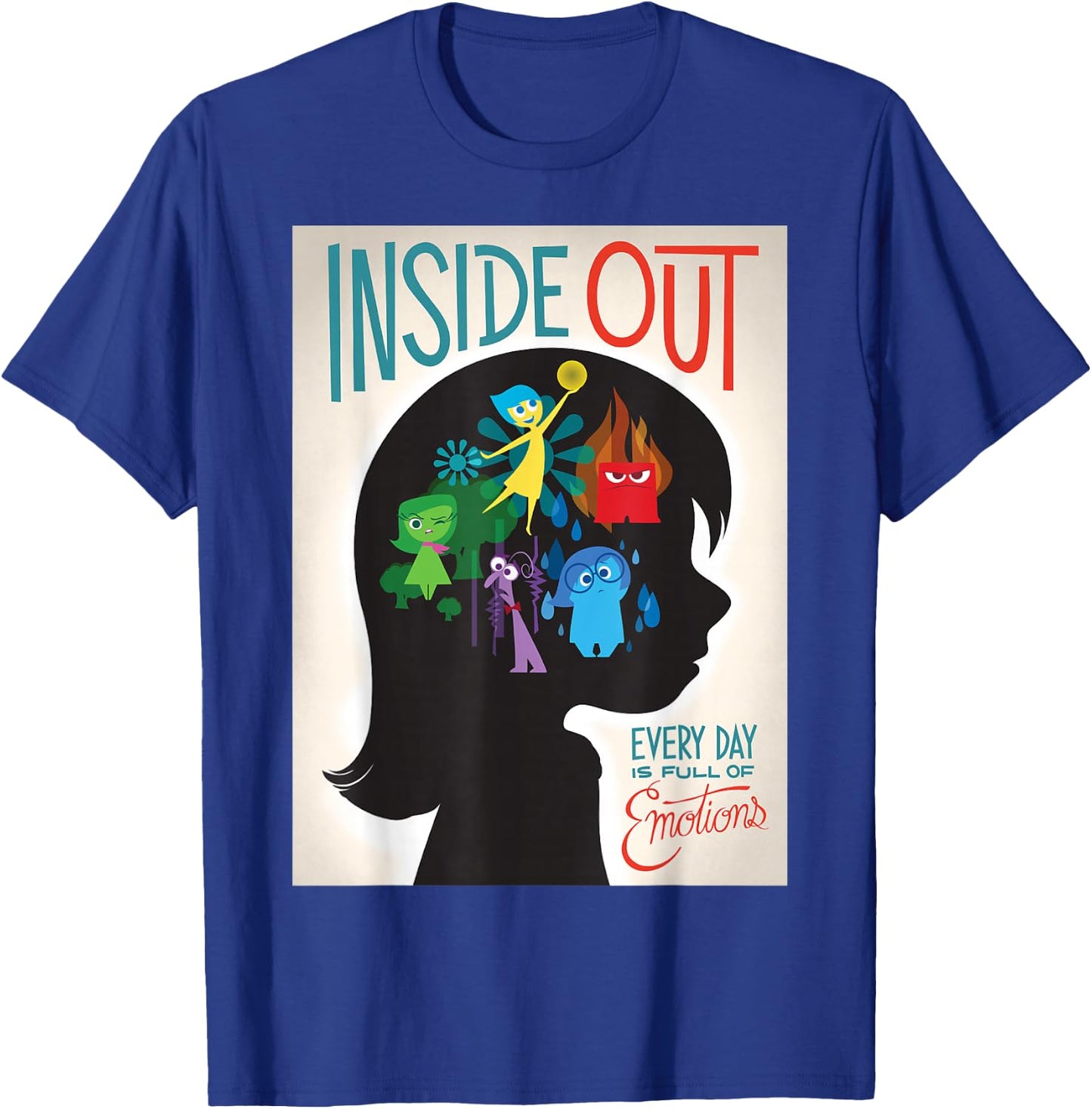 Disney Pixar Inside Out Full of Emotions Poster T-Shirt - T-Shirt | Royal