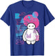 Disney Big Hero 6 Baymax Neon Blue Print Schematics T-Shirt - T-Shirt | Royal