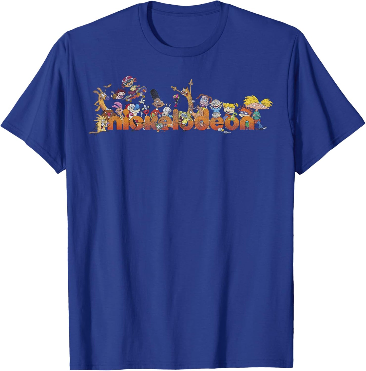 Nickelodeon Vintage 90's Characters Smiling Logo T-Shirt - T-Shirt | Royal
