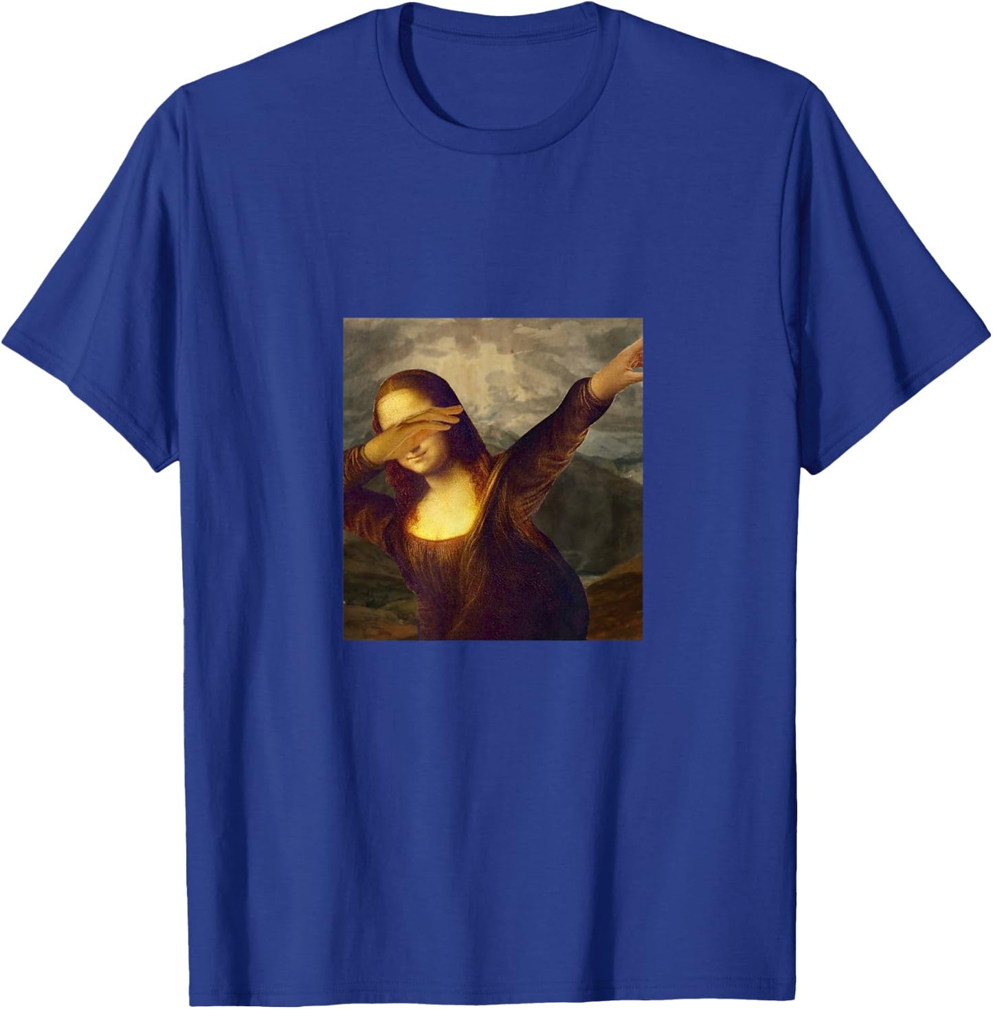 Painting Meme - Dabbing Mona Lisa Women Girls Kids T-Shirt - T-Shirt | Royal