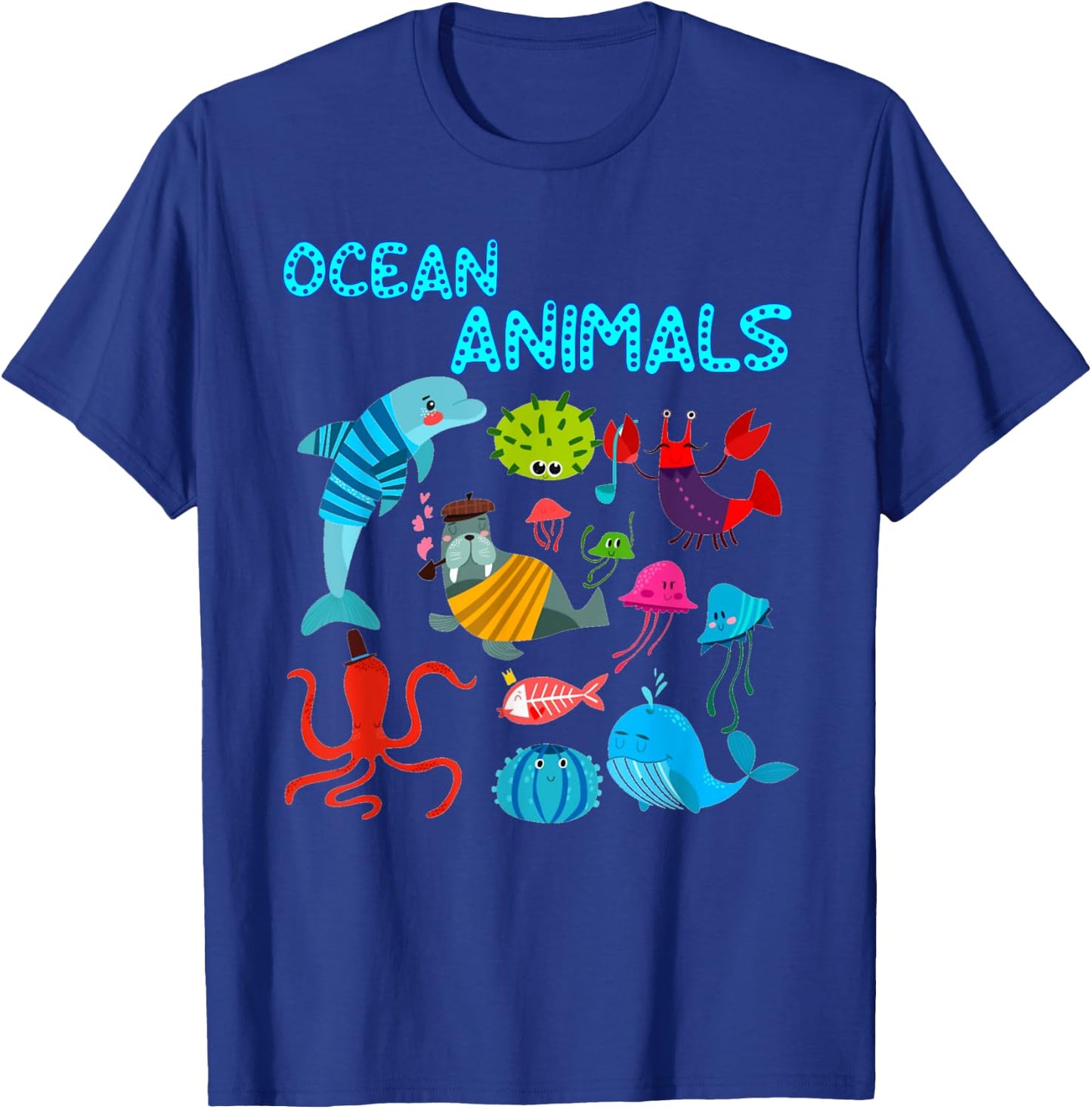 Ocean Animals Marine Creatures under the Sea T-Shirt - T-Shirt | Royal