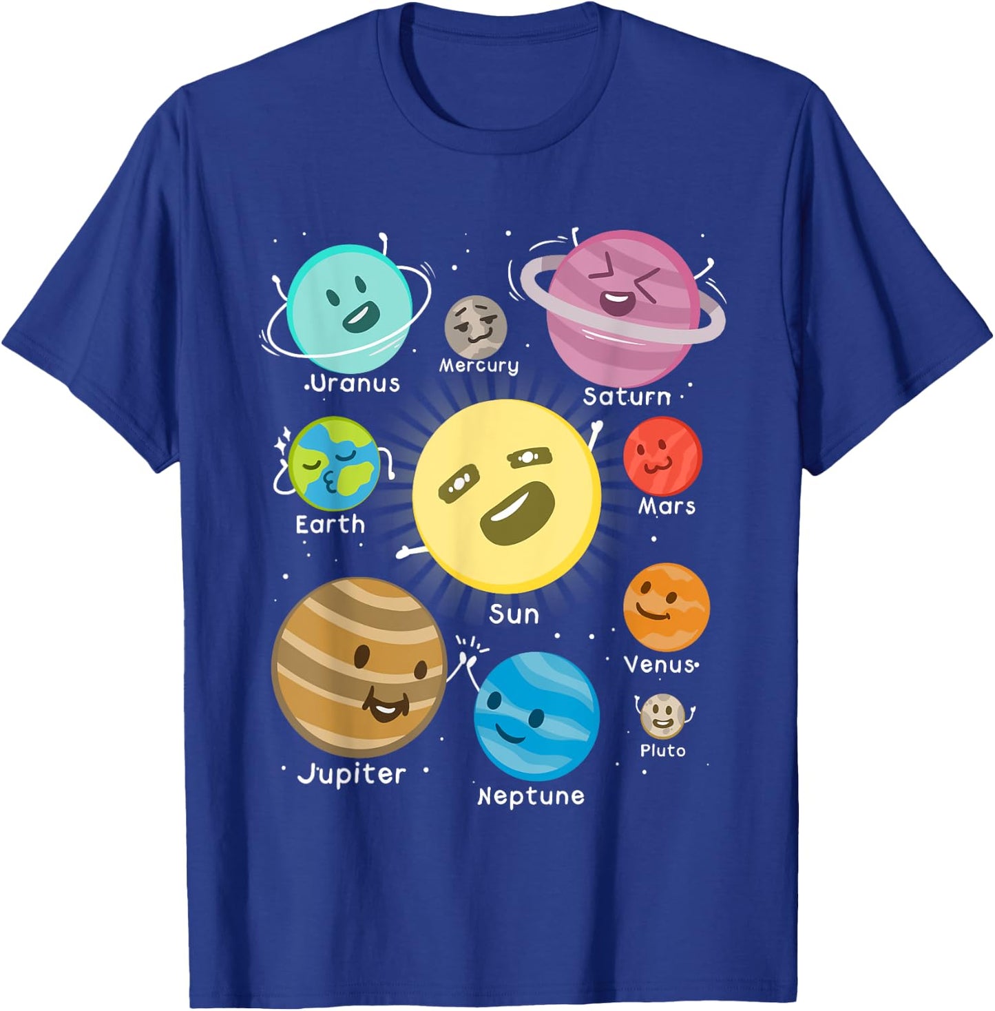 Solar System Funny Outer Space Planet Party T Shirt T-Shirt - T-Shirt | Royal