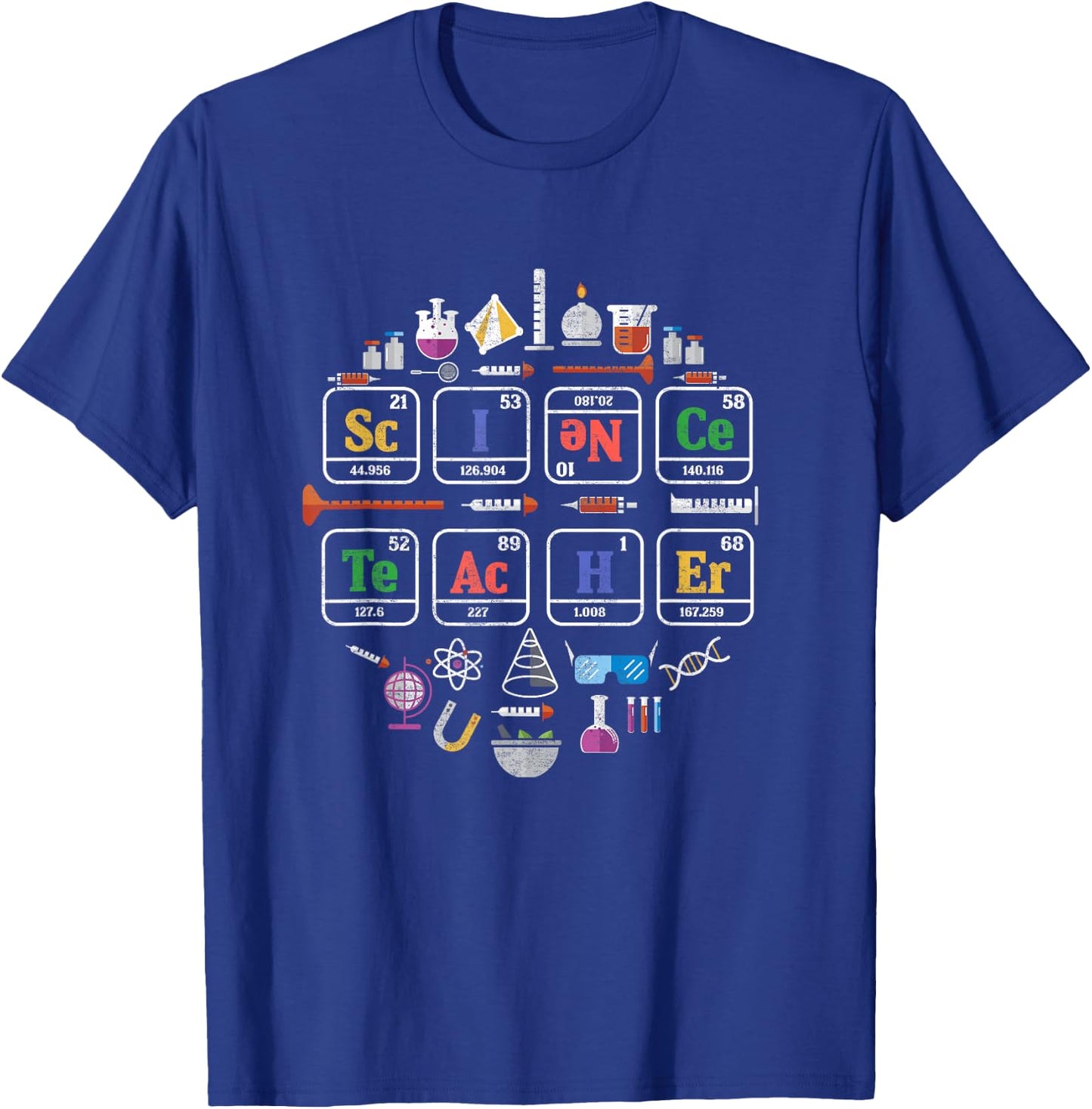 Science Teacher Periodic Table Chemistry Elements Xmas Gift T-Shirt - T-Shirt | Royal