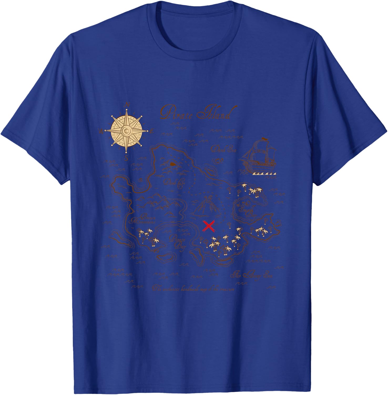Kids Pirate Map of the Treasure T-Shirt - T-Shirt | Royal