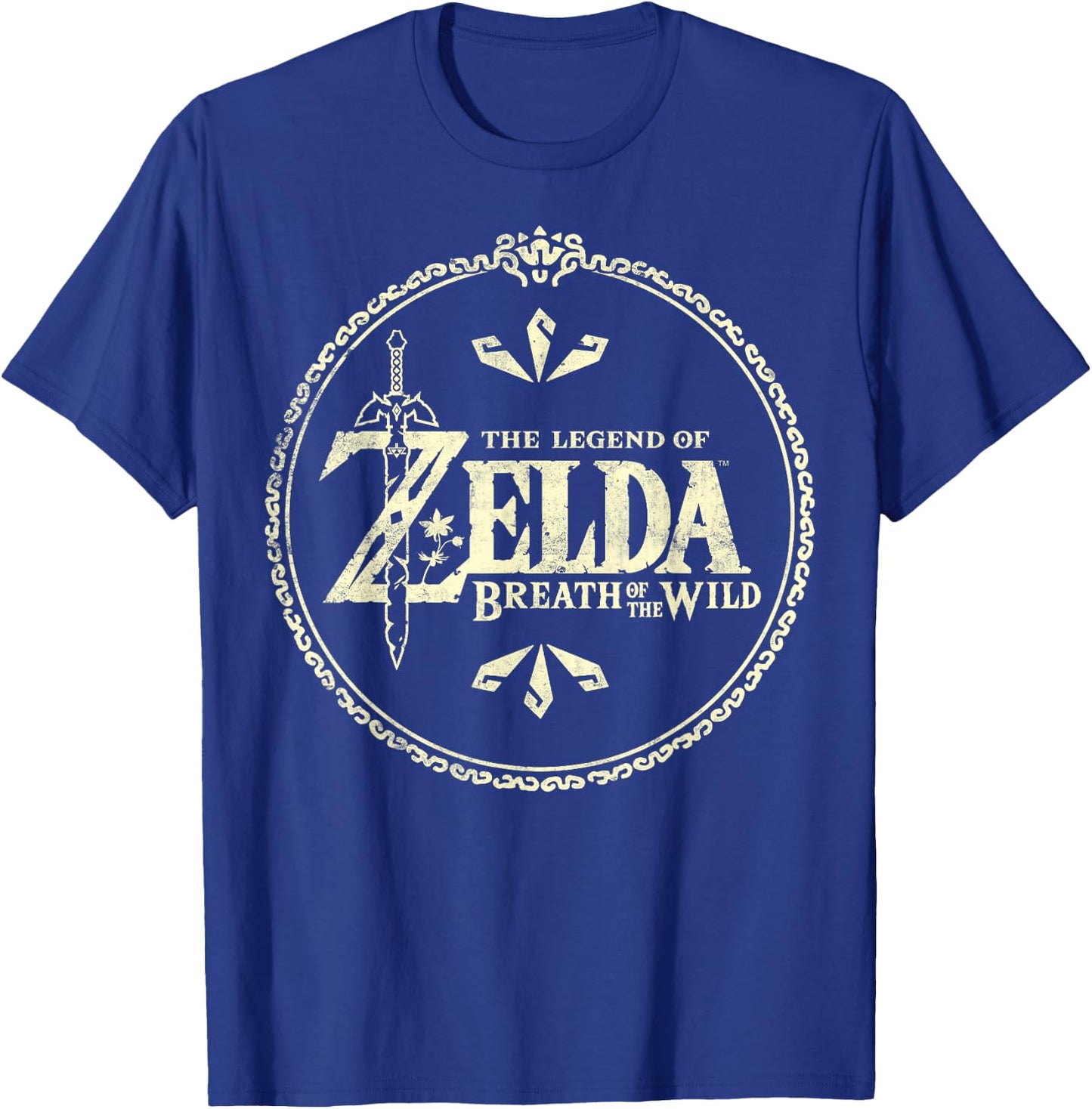 Nintendo Zelda Breath of the Wild Fancy Logo Graphic T-Shirt - T-Shirt | Royal