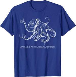 Remarkably Bright Creatures Literary Quote Sea Life Coastal T-Shirt - T-Shirt | Royal