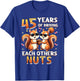45 Years Of Driving Each Other Nuts Squirrel Couple Matching T-Shirt - T-Shirt | Royal
