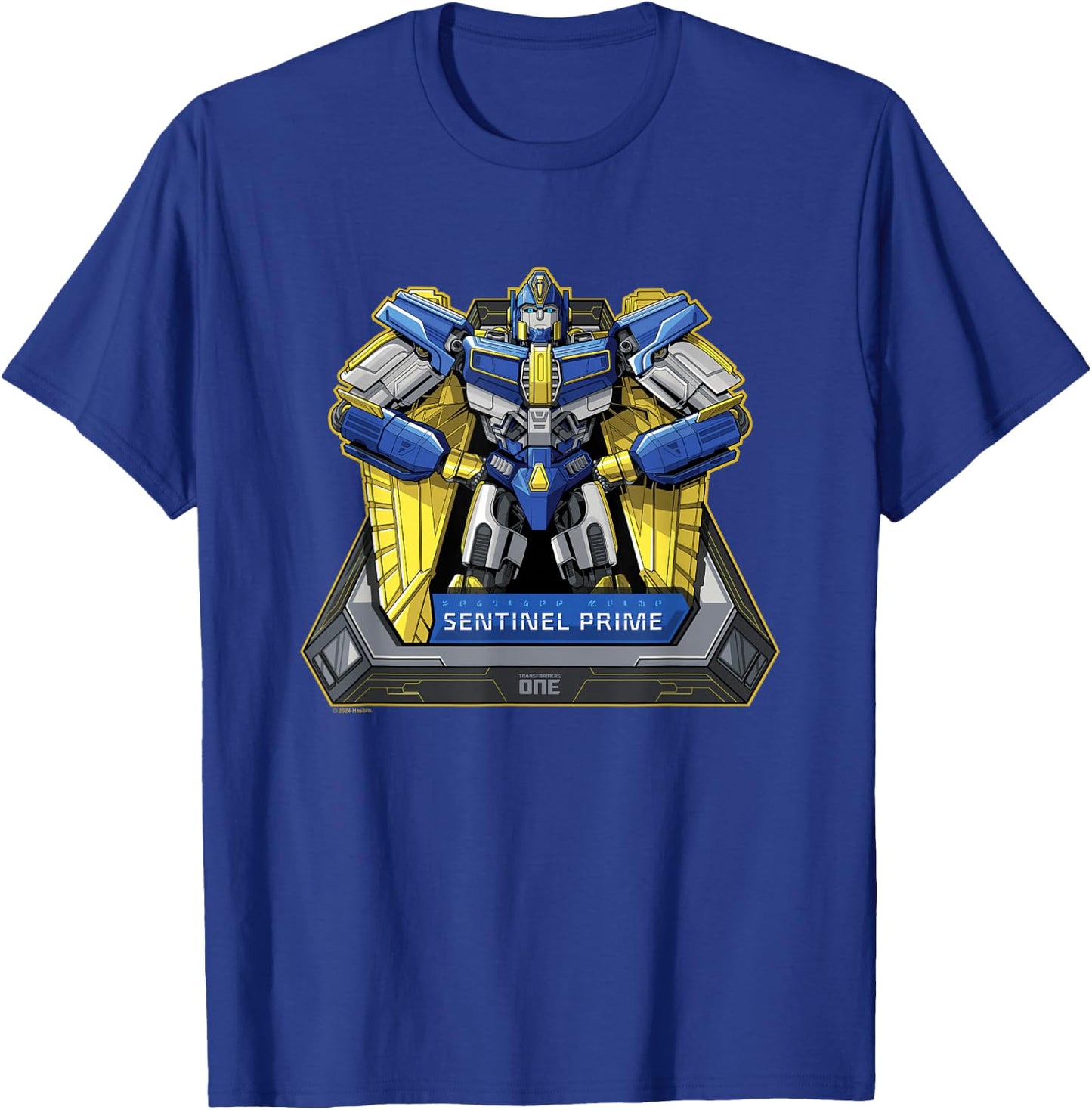 Transformers One Iconic Sentinel Prime Retro Big Chest Logo T-Shirt - T-Shirt | Royal