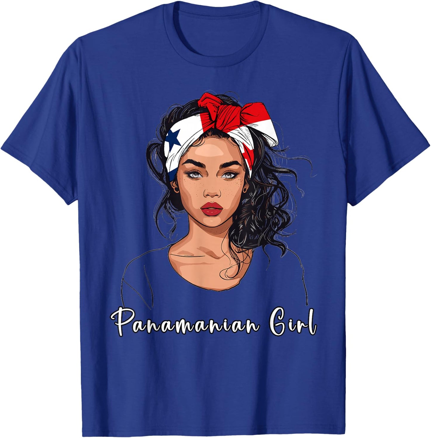 Panamanian Girl Flag Souvenirs Products Panama T-Shirt - T-Shirt | Royal