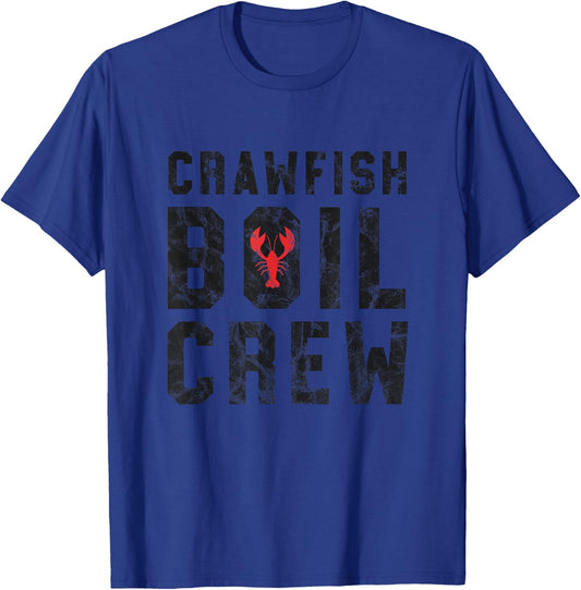 Crawfish Boil Crew - Cajun Crawfish Party Gift Shirt - Black T-Shirt - T-Shirt | Royal