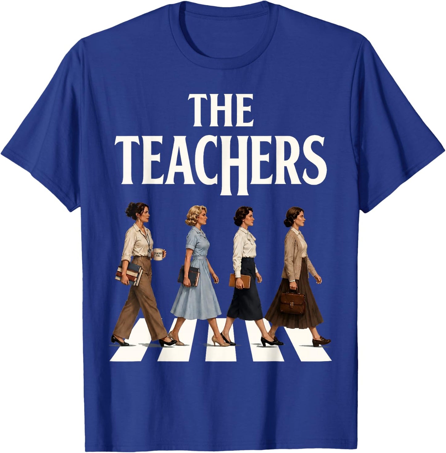 Retro Teacher Rock Music Lover The Teachers Funny Educator T-Shirt - T-Shirt | Royal