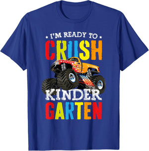 Im Ready To Crush Kindergarten Monster Truck Back To School T-Shirt - T-Shirt | Royal