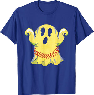 Ghost Softball Halloween Sport Spooky Fun Team T-Shirt - T-Shirt | Royal