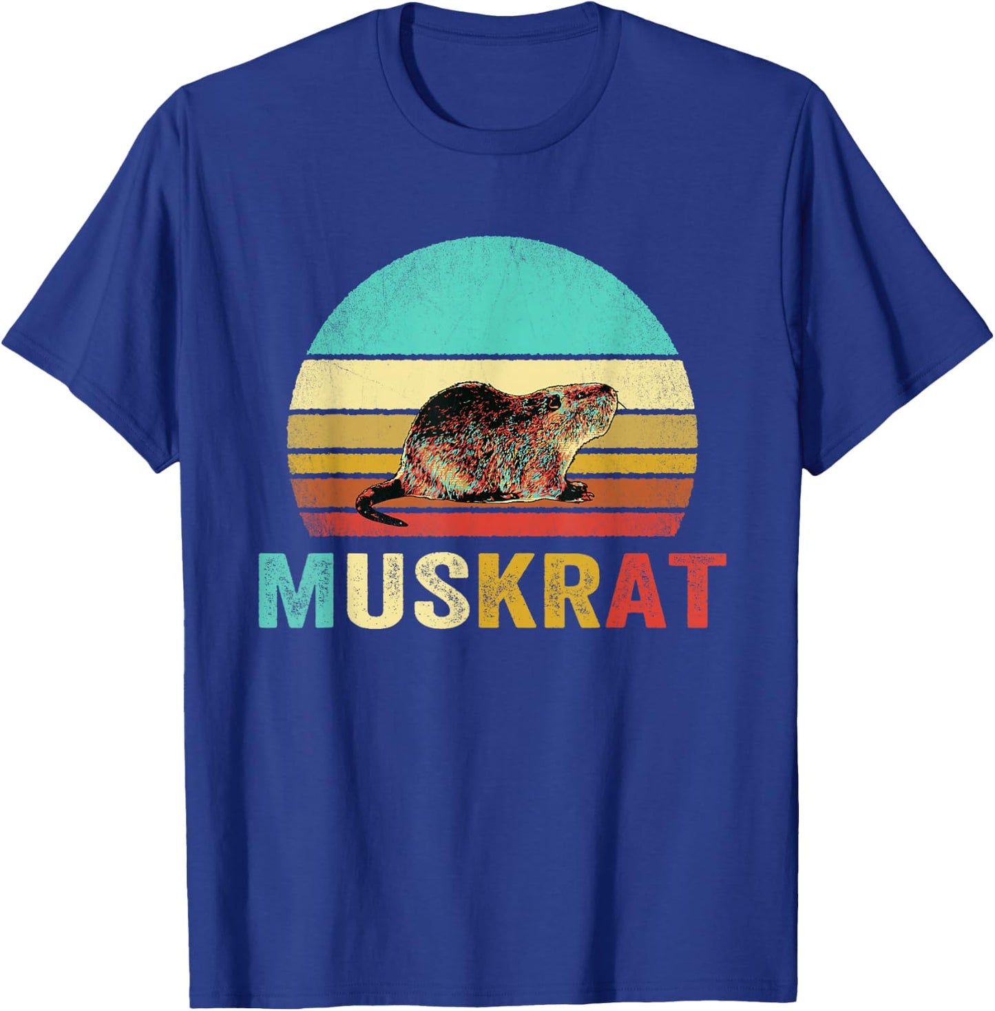 Vintage Muskrat Shirt Sunset T-Shirt - T-Shirt | Royal