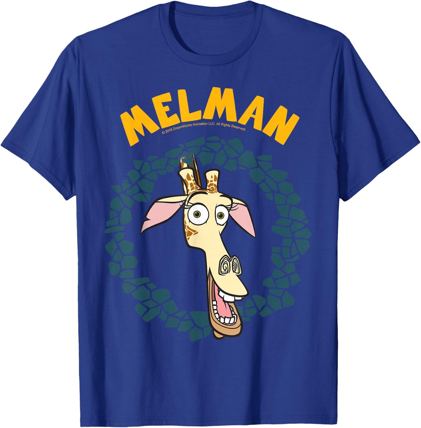 Madagascar Melman Large Circle Portrait T-Shirt - T-Shirt | Royal