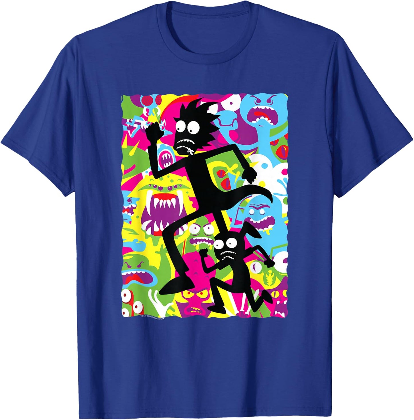 Rick and Morty Silhouette Sprint T-Shirt - T-Shirt | Royal
