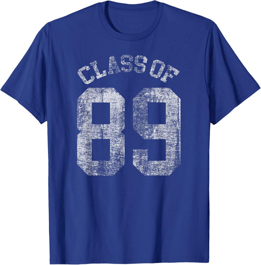 Retro Class of 1989 Graphic 1989 Graduate T-Shirt - T-Shirt | Royal
