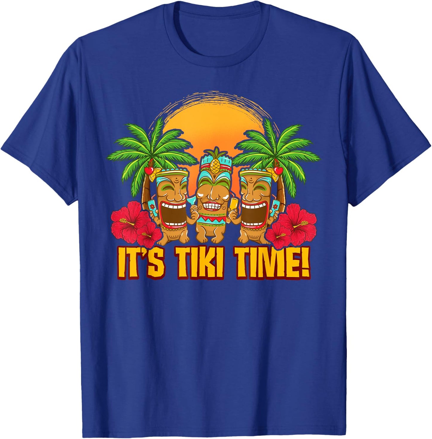Tiki Polynesian Hawaiian Beach Vacation Funny Women T-Shirt - T-Shirt | Royal