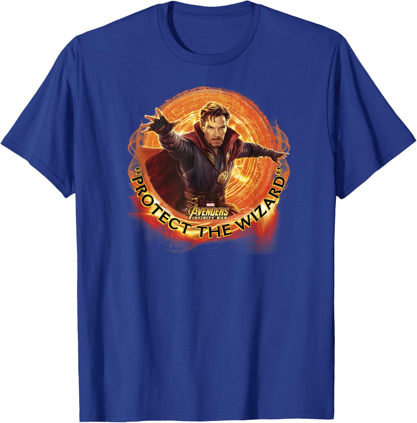 Marvel Infinity War Protect The Wizard Dr. Strange T-Shirt - T-Shirt | Royal