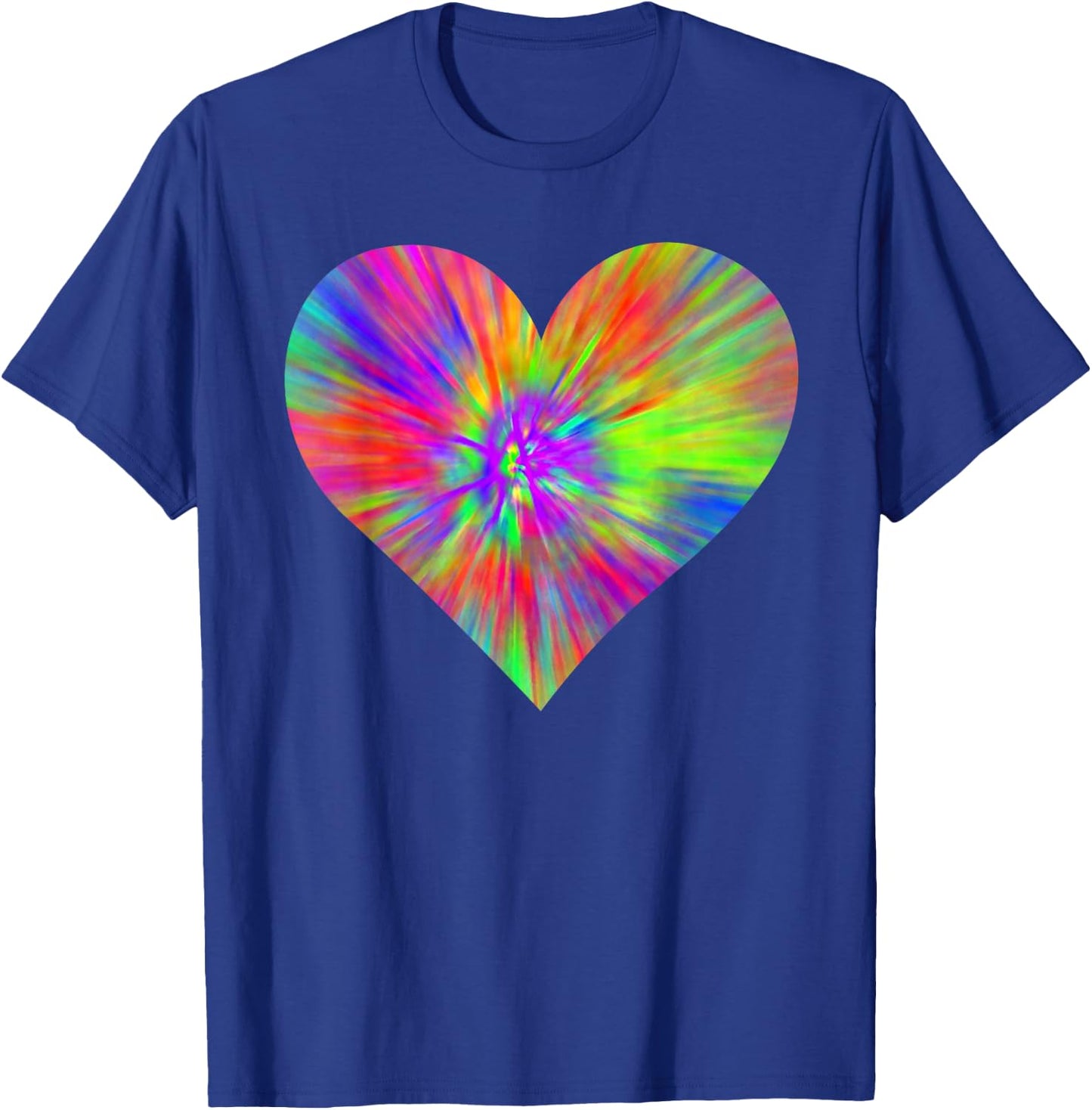 Tie Dye Peace Heart | Cute Colorful Rainbow Sign Gift T-Shirt - T-Shirt | Royal