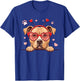 Funny Pitbull Dog Heart Headband Valentine Kids T-Shirt - T-Shirt | Royal