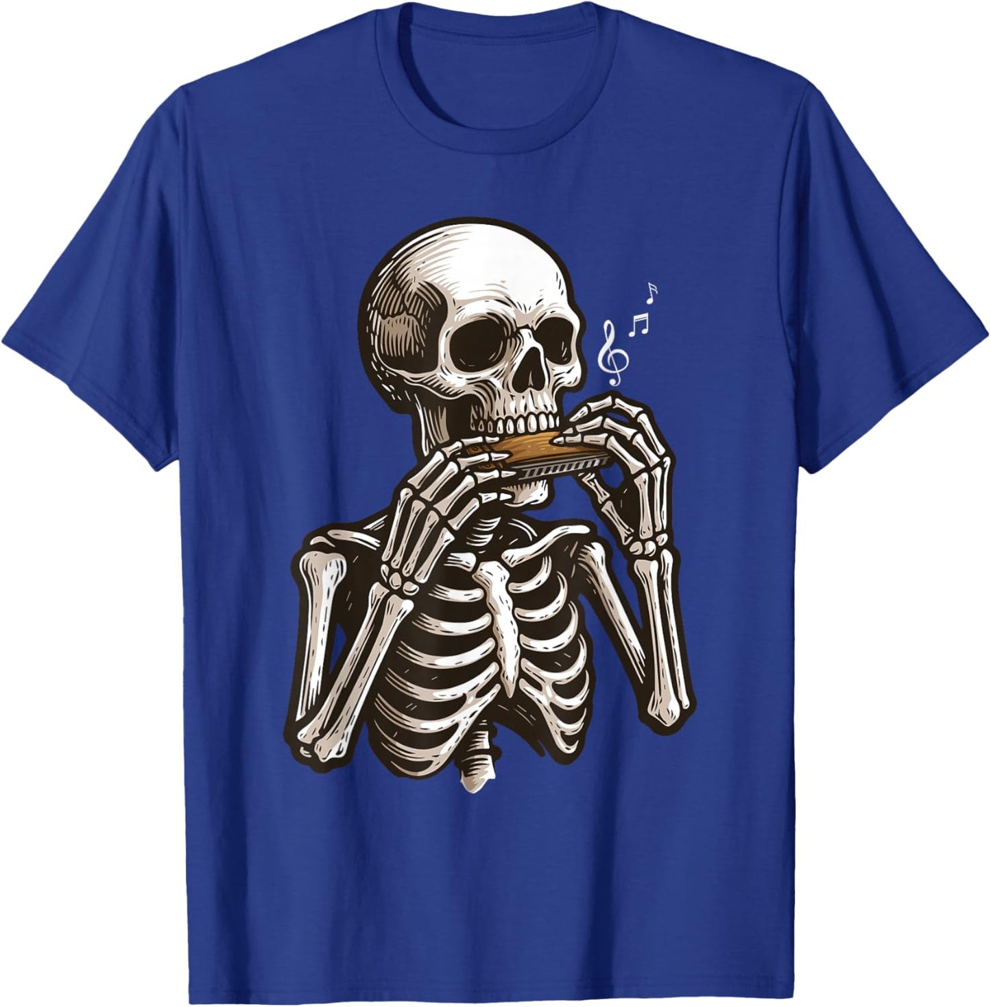 Funny Harmonica Art Women Kid Music Harmonica Player T-Shirt - T-Shirt | Royal