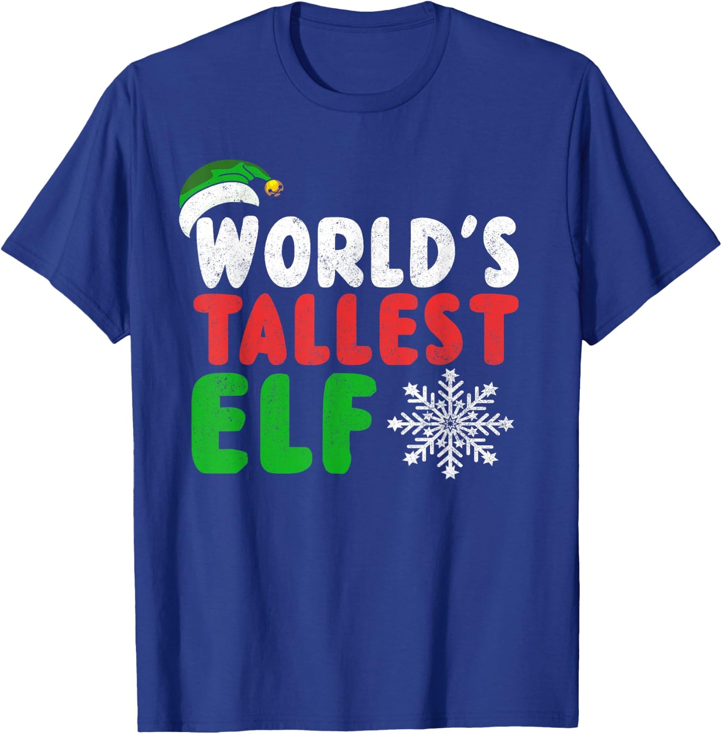 Christmas Funny - World's Tallest Elf T-Shirt - T-Shirt | Royal