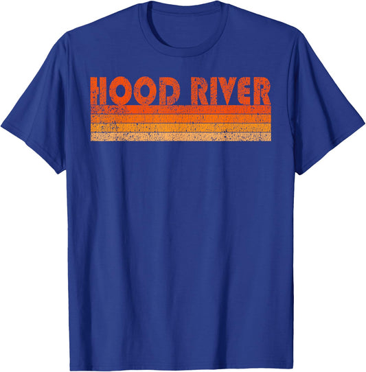 Vintage Retro Hood River Oregon T-Shirt - T-Shirt | Royal