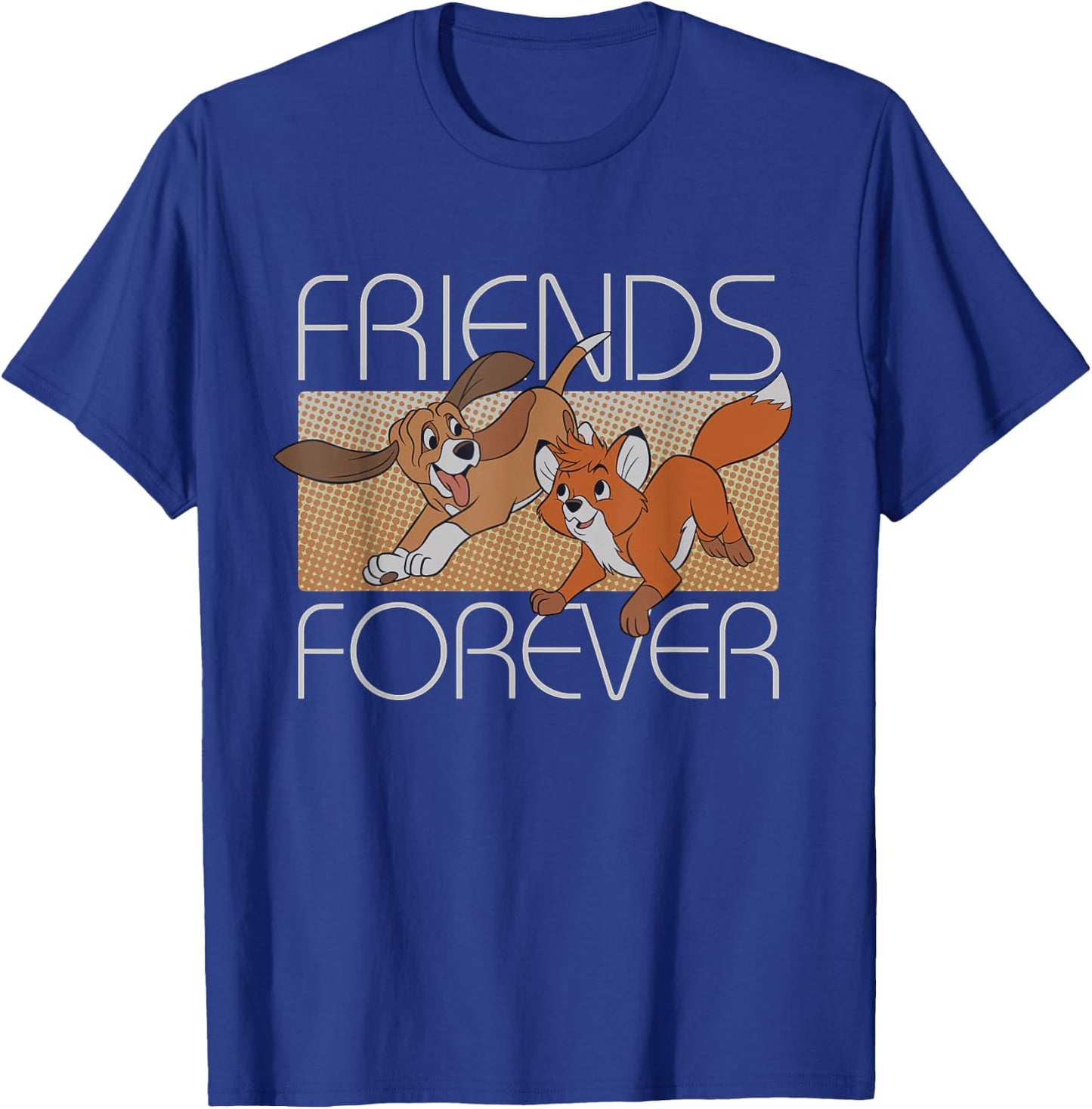Disney The Fox and The Hound Friends Forever Small T-Shirt - T-Shirt | Royal